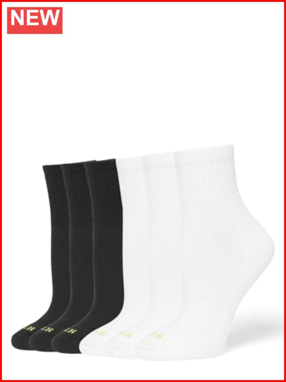 Mini Crew Socks 6-Pack Cushioned Athletic Women's